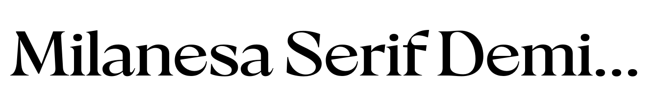 Milanesa Serif Demi Bold